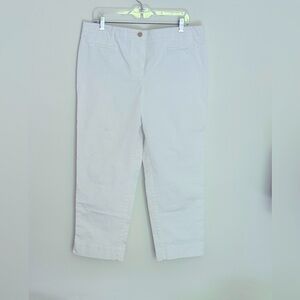 Ann Taylor Women's White Cropped Jeans Size 14